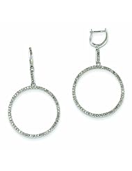 0.8 Carat 14K White Gold Diamond Hinged Circle Earrings