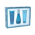 Cool Water By Davidoff For Women. Set-edt Spray 3.4 Ounces & Body Lotion 2.5 Ounces & Shower Gel 2.5 Ounces
