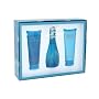 Cool Water By Davidoff For Women. Set-edt Spray 3.4 Ounces & Body Lotion 2.5 Ounces & Shower Gel 2.5 Ounces