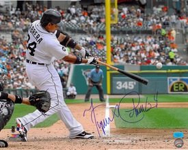 Miguel Cabrera Autographed Detroit Tigers 16x20 Photo #1 - Home Swing (Horizontal)