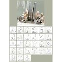 silver monogram wedding cake topper a-z cake letter