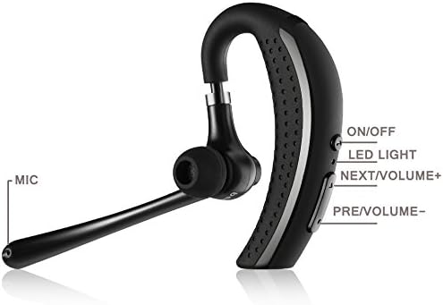 Bluetooth Headset,Arobo BH790+ Black Wireless Bluetooth 4.1 HD Stereo Headphones/earbuds/ Earpieces with Microphone - noise cancelling Hands Free for IOS ,Android cell phone and Bluetooth Devices