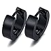 Areke Mens Stainless Steel Huggie Earrings For Men Unisex Valentine's Day Small Hoop Ear Rings (4 Pairs)