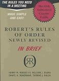 Robert's Rules of Order Newly Revised in Brief