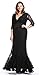 Dilanni Women's Plus Size V Neck 2/3 Sleeves Evening Party Long Lace Dresses