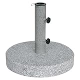 Astonica Natural Decorative Round Granite Patio Umbrella Stand Base