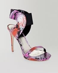 Angelica Snake Print Elastic Sandal