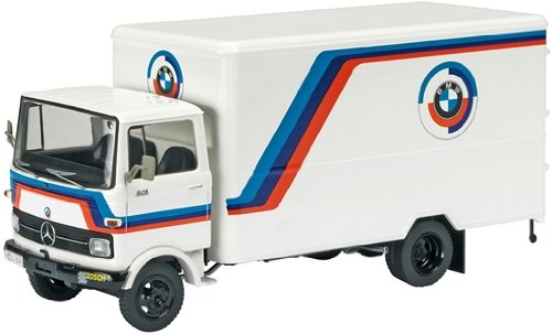 Schuco 450360100 - Mercedes-Benz LP 608 BMW Motorsport, Kastenwagen, Limited Edition 1000 St&uuml;ck, 1:43, wei&szlig;