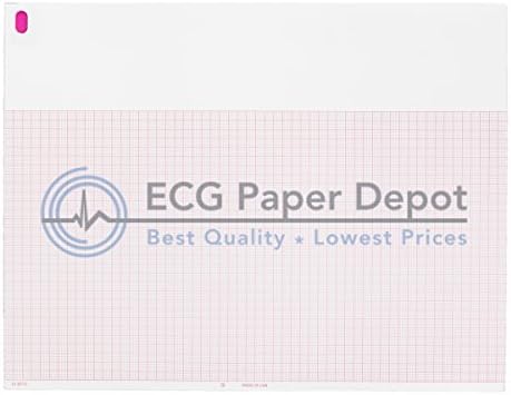 007868 Generic ECG Paper 10 Pack, Z-Fold, Red Grid, 8.50" x 11"