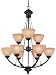 Dolan Designs 1662-20 Antique Bronze Malta Contemporary / Modern 9 Light Up Lighting ...