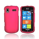 ROSE PINK For Samsung Focus Rubberized Hard Case Cover