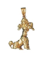 CleverEves 14K Gold Pendant Poodle Dog 5.8 - Gram(s)