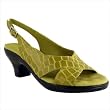 Margin in Red Croc Patent Print Color: Red, Size: 6, Width: XW