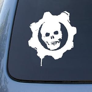 Gears of War Xbox360 Car, Truck, Notebook, Vinyl Decal Sticker #2405 | Vinyl Color: White Gears of War - Car, Truck, Notebook, Vinyl Decal Sticker #2405 | Vinyl Color: White