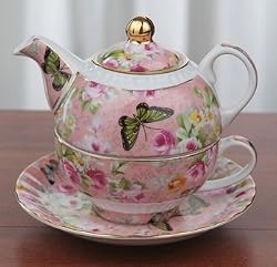 Royal Garden - Butterfly Love - Tea cup set - Pink