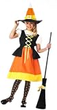Sweet Candy Witch Cute Kids Party Costume(Medium-Brown/Orange)