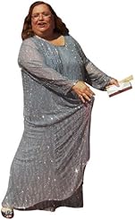 Beaded Evening Dress/Mother-of-the-Bride Dress 