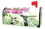 Fuschia With Hummingbird Mailbox Cover All Magnetic