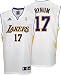 Andrew Bynum Jersey: adidas White Replica #17 Los Angeles Lakers Jersey - Medium