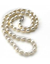 Freshwater Pearl Silver Necklace 18"