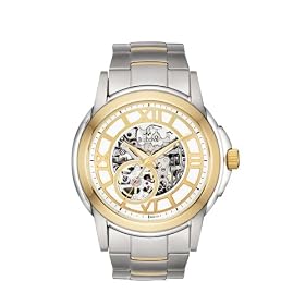Bulova Mens Mechanical Hand-Wind Automatic Silver Dial Watch #98A111
