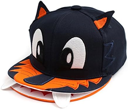 Neocubica Fox Face Snapback Unisex HipHop Cap Navy_Orange