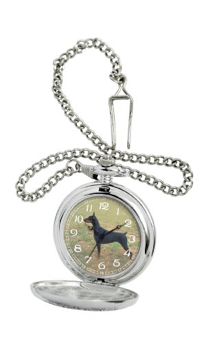 American Kennel Club Men's D1606 Doberman Pinscher Pocket Watch with Chain
