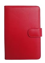 Mochie Enterprise Amazon Kindle 3 Ebook Synthetic Leather Opening Case Cover Jacket with Interior Compartments - Red