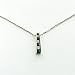 14K WHITE GOLD PENDANT WITH WHITE AND BLUE DIAMONDS-FREE SHIPPING