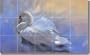 Transformation by Leslie Macon - Artwork On Tile Swan Ceramic Mural 12.75" x 21.25" Kitchen Shower Backsplash