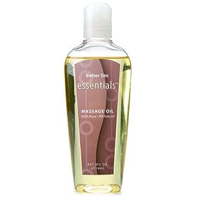 Better Sex - Essentials Hypo-Allergenic Fragrance Free Massage Oil - 4 oz Bottle
