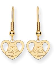 Disney Winnie the Pooh Heart Dangle Wire Earrings