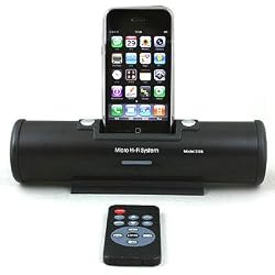 Iphone Portable Speaker with Dock and Remote Control for All Ipod and I-phone Models including iPhone 3G (Black)