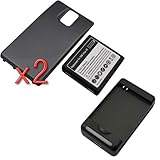 GTMax 2x Extended 3500mAh Battery with Black Cover + Battery Charger for AT ....