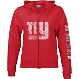 New York Giants Womens Red Giant Logo Full Zip Hooded Sweatshirt