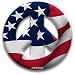Peace Symbol Anywhere Decal of United States Flag by MEYOTO