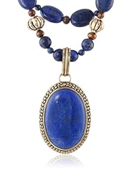 Barse "Laurel" Lapis Metal Matrix Pendant Necklace