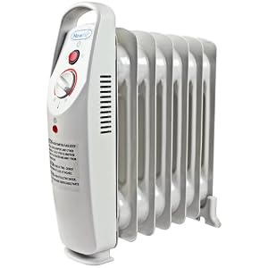 NewAir AH-410 Oil Filled Radiator Heater With Adjustable Thermostat