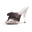 5 Inch Cute Sandals Slip On Shoes Womens Lace Upper Strap Black