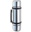 Isosteel VA-9562DQ Duo Vakuum-Isolierflasche 1,0 L aus 18/8 Edelstahl mit Quickstop-Einhandausgie�system und 2 abschraubbaren Trinkbechern