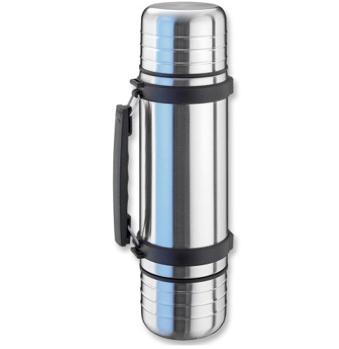 Isosteel VA-9562DQ Duo Thermos in acciaio INOX 18/8, 1,0 L con sistema Quickstop e 2 bicchieri rimovibili
