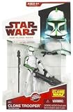 Star Wars 2009 Clone Wars Animated Action Figure Clone Trooper 41st Elite Corp (Green Deco)