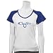 Indianapolis Colts Ladies White Scripted Logo Raglan T-shirt