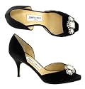 Jimmy Choo Dale Satin Swarovski Heel Shoes