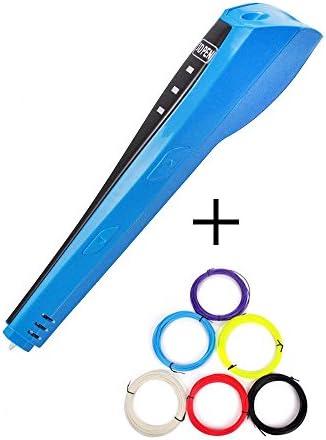 Ipeson 3d Printing Pen, 3D Pen for 3d printing and Drawing with 8 Spools of Fillament 32.8ft/pcs length Model Version V (Blue + 6 PLA)