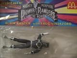 Mighty Morphin Power Rangers the Movie Black Ranger with Frog Ninja Zord (Mcdonalds Happy Meal Toy)