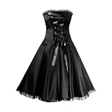 Pretty Kitty Fashion 50s Schwarz Korsett Cocktail Kleid