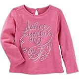 オシュコシュ OSHKOSH/ スパークルティ ピンク トップス長袖Tシャツ 6ヶ月【並行輸入】