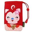 Cartoon Pattern Handcraft Soft Case Pouch for Cell Phone or MP3 with SIZE 14.5cm x 9cm -Red