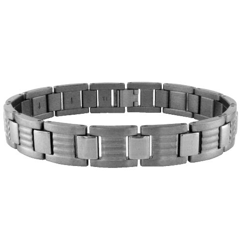 Men’s Titanium Link Bracelet, 8.75”